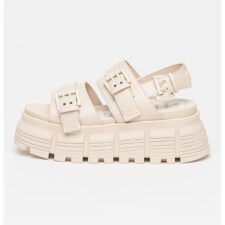 Sandale de piele ecologica cu platforma Ava