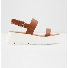 Sandale de piele ecologica cu platforma Wiwiel