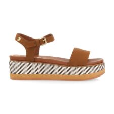 Sandale de piele ecologica cu talpa wedge Arrey