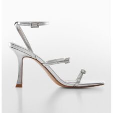 Sandale de piele ecologica cu toc Anna