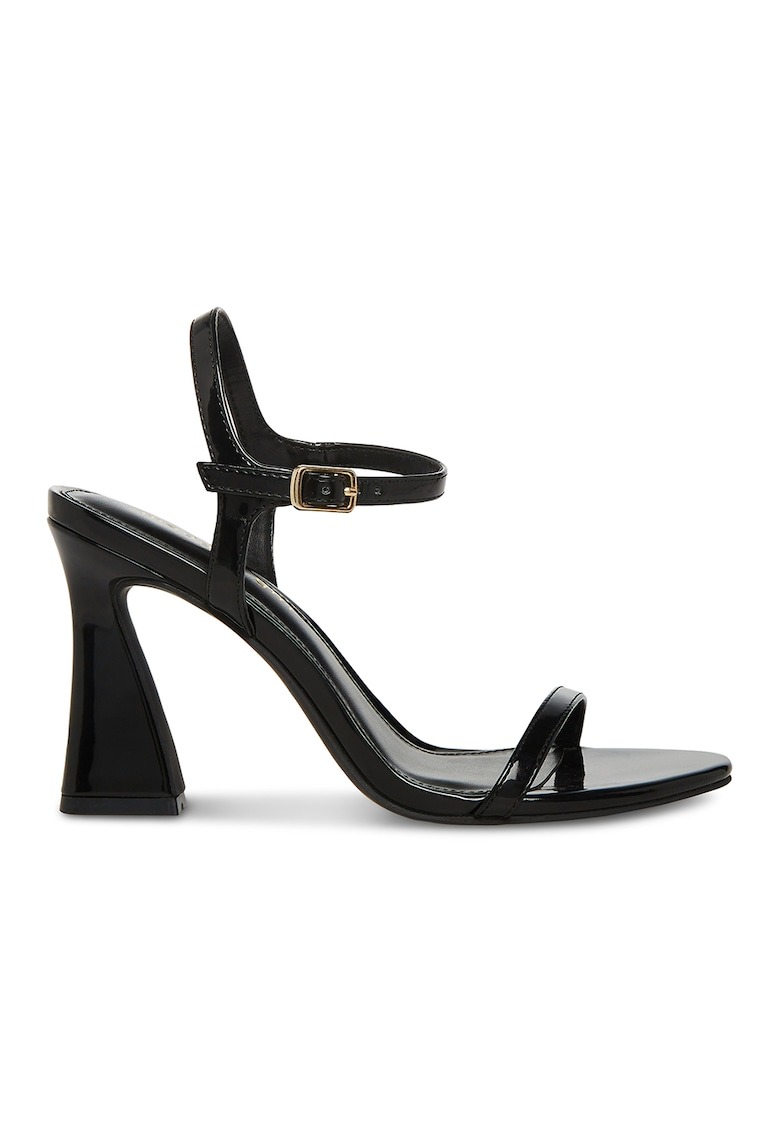 Sandale de piele ecologica cu toc evazat 1 Sandale de piele ecologica cu toc evazat