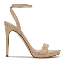 Sandale de piele ecologica cu toc inalt Loola