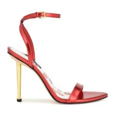 Sandale de piele ecologica cu toc inalt Reina