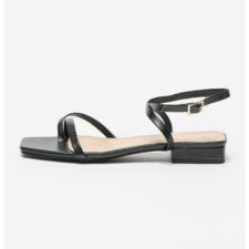 Sandale de piele ecologica cu toc masiv Amani