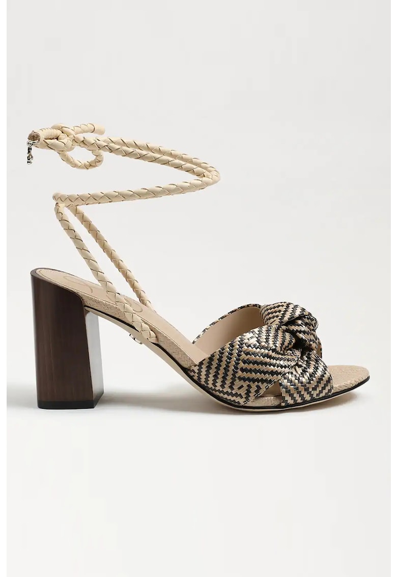 Sandale de piele ecologica cu toc masiv Bodhi 1 Sandale de piele ecologica cu toc masiv Bodhi