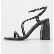 Sandale de piele ecologica cu toc masiv Yeera