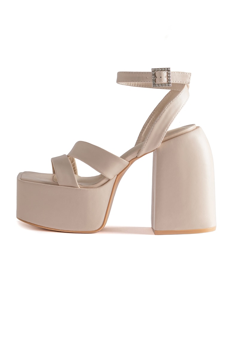 Sandale de piele ecologica cu toc masiv Zaida 1 Sandale de piele ecologica cu toc masiv Zaida