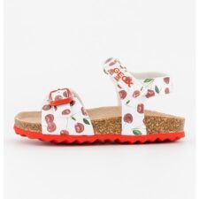 Sandale de piele ecologica cu velcro si fructe