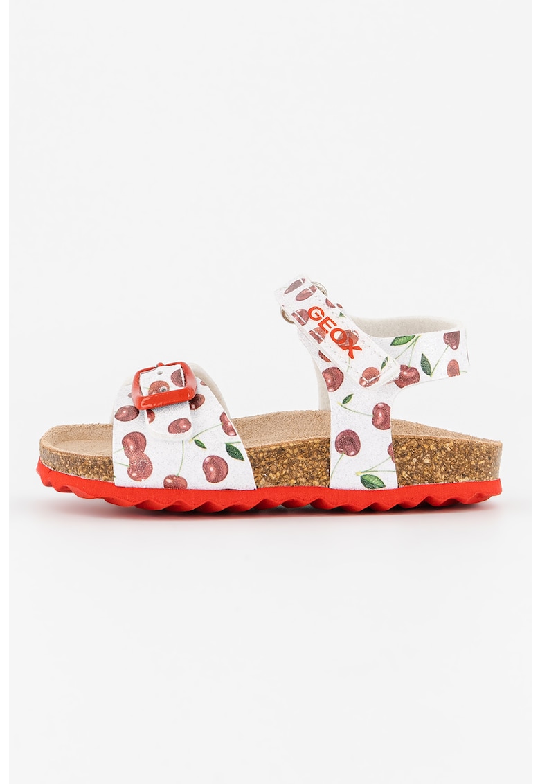 Sandale de piele ecologica cu velcro si fructe 1 Sandale de piele ecologica cu velcro si fructe