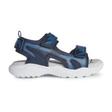 Sandale de piele ecologica cu velcro si insertii de plasa Splushh