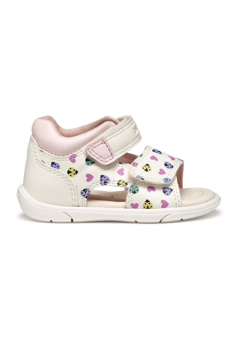 Sandale de piele ecologica cu velcro si model 1 Sandale de piele ecologica cu velcro si model