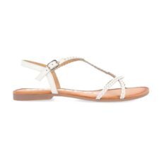 Sandale de piele fara toc - cu aspect impletit Ossian