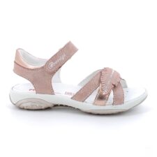 Sandale de piele intoarsa cu aspect stralucitor