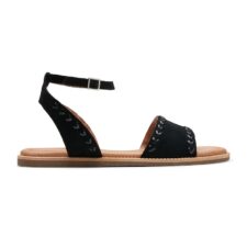 Sandale de piele intoarsa cu bareta lata