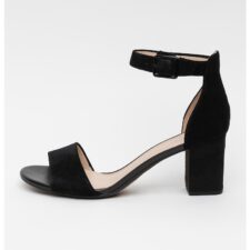 Sandale de piele intoarsa cu bareta pe glezna Deva Mae