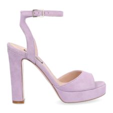 Sandale de piele intoarsa cu bareta pe glezna Kristine