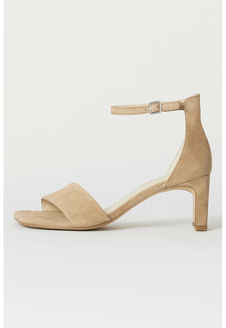 Sandale de piele intoarsa cu bareta pe glezna 1 Sandale de piele intoarsa cu bareta pe glezna