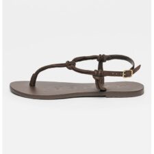 Sandale de piele intoarsa cu bareta separatoare