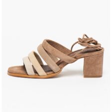 Sandale de piele intoarsa cu barete multiple Letizia