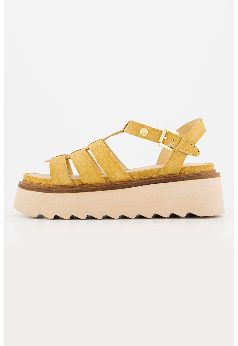 Sandale de piele intoarsa cu catarame 1 Sandale de piele intoarsa cu catarame