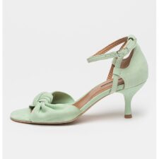 Sandale de piele intoarsa cu nod frontal