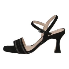 Sandale de piele intoarsa cu strasuri