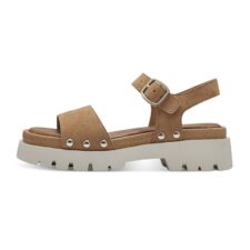 Sandale de piele intoarsa cu talpa masiva