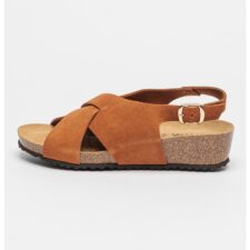 Sandale de piele intoarsa cu talpa wedge Sthellae