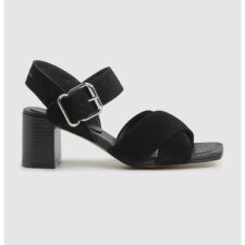 Sandale de piele intoarsa cu toc inalt