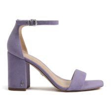 Sandale de piele intoarsa cu toc masiv Daniela