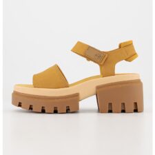 Sandale de piele intoarsa cu toc masiv Everleigh