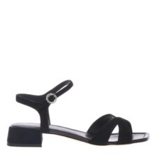 Sandale de piele intoarsa cu varf patrat