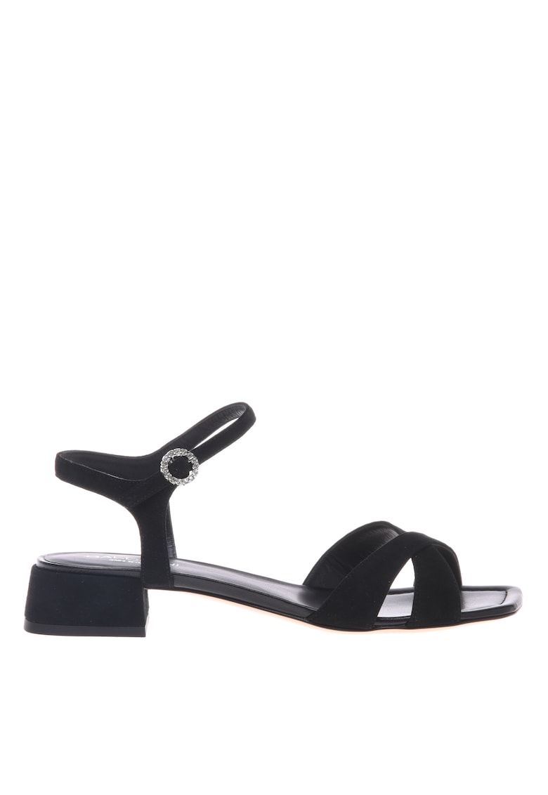 Sandale de piele intoarsa cu varf patrat 1 Sandale de piele intoarsa cu varf patrat