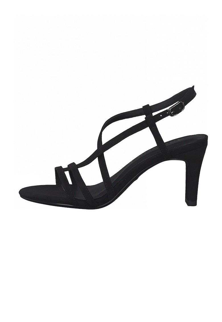 Sandale de piele intoarsa ecologica cu toc inalt 1 Sandale de piele intoarsa ecologica cu toc inalt