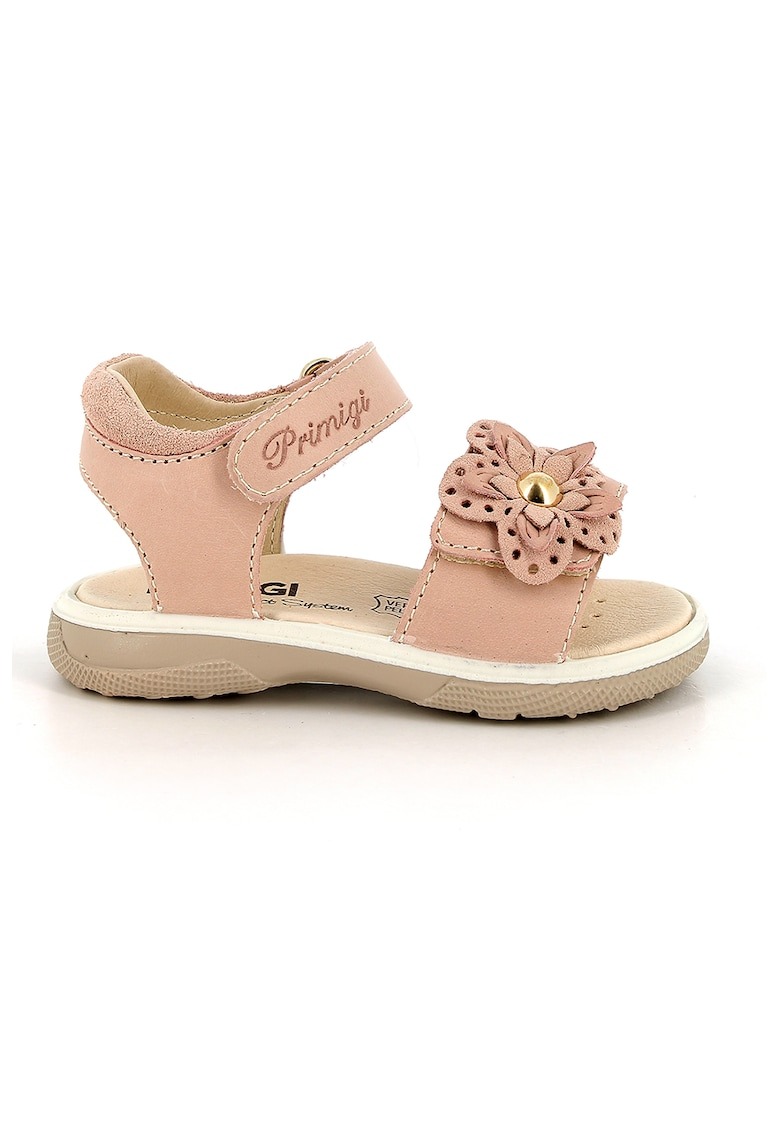 Sandale de piele intoarsa si aplicatii florale 1 Sandale de piele intoarsa si aplicatii florale