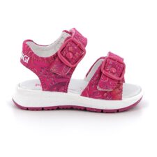 Sandale de piele intoarsa si imprimeu floral