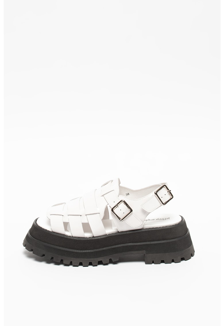 Sandale de piele lacuita cu aspect masiv Mobscene 1 Sandale de piele lacuita cu aspect masiv Mobscene