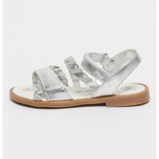 Sandale de piele laminata cu velcro