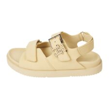 Sandale de piele nabuc cu catarama si banda velcro