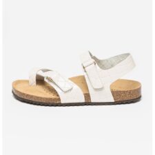 Sandale de piele peliculizata cu bareta infasurabila Brionia