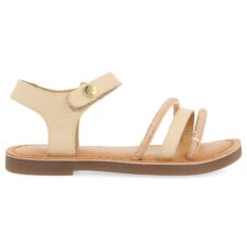 Sandale de piele si material textil cu velcro