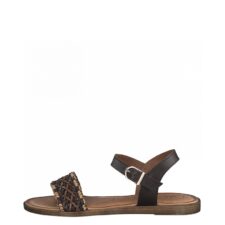 Sandale de piele si piele ecologica - cu aspect impletit