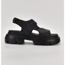 Sandale de piele si piele ecologica cu aspect matlasat