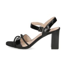 Sandale de piele si piele ecologica cu toc inalt