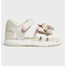 Sandale de piele si piele ecologica cu velcro si funda