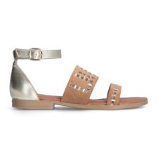 Sandale de piele si piele intoarsa