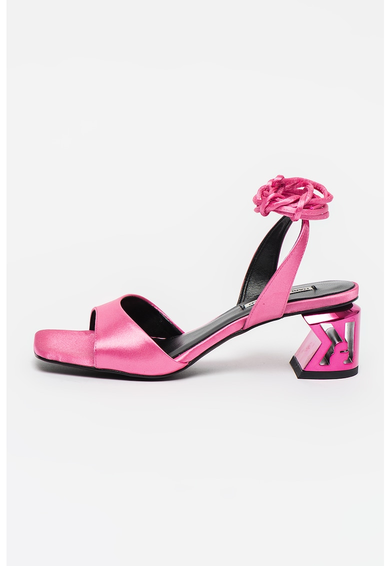 Sandale de satin cu barete infasurabile K-Blok 1 Sandale de satin cu barete infasurabile K-Blok