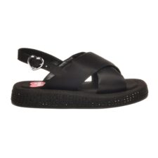 Sandale de satin cu strasuri