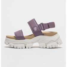 Sandale demi-wedge de piele cu velcro