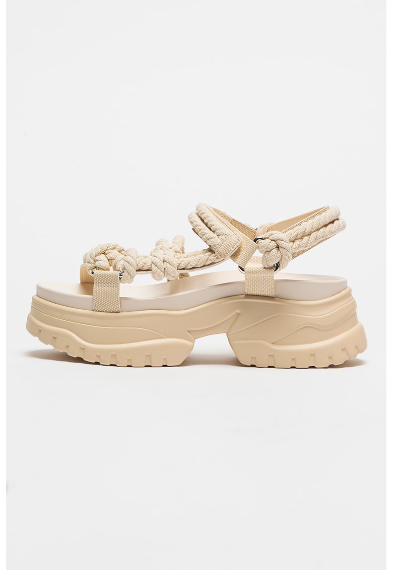 Sandale demi-wedge de piele ecologica 1 Sandale demi-wedge de piele ecologica